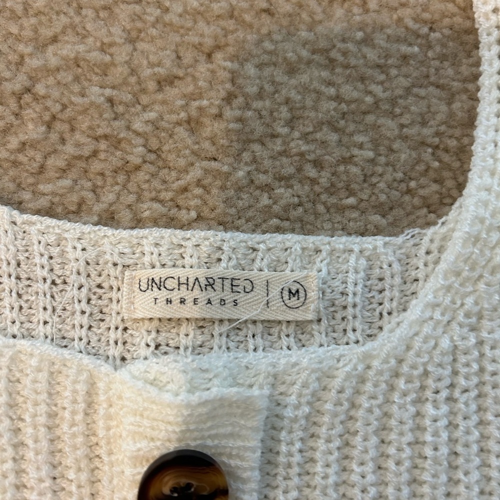 Cream knit tank top